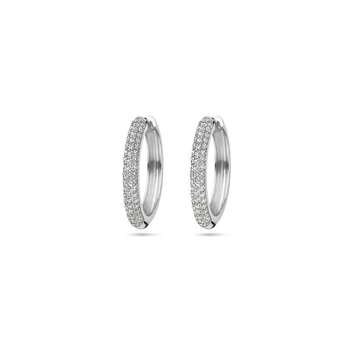 klapoorringen zirkonia zilver gerhodineerd