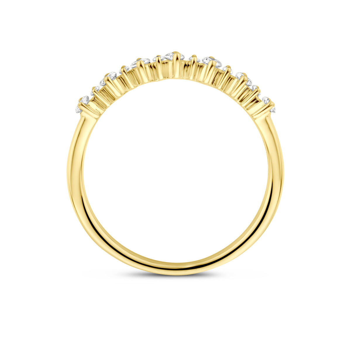 bague diamant lab grown 0.23ct h si or jaune 14K