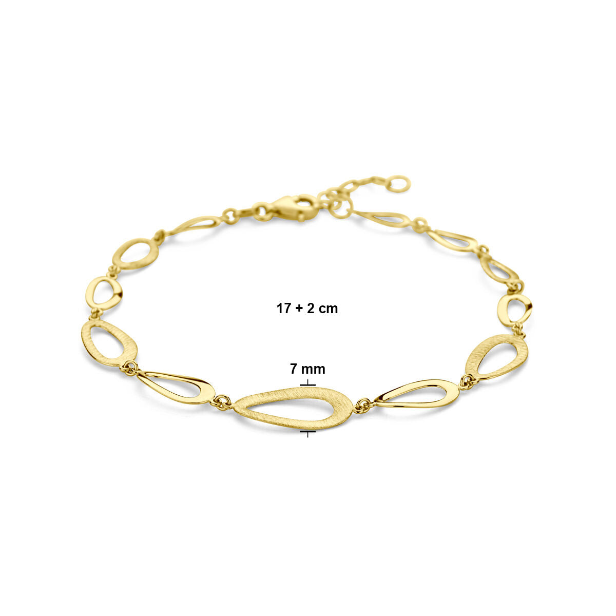 Bracelet en or pour femme poli/mat 14K