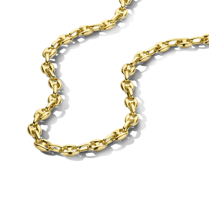 collier grain de café 5,8 mm 43 cm or jaune 14K