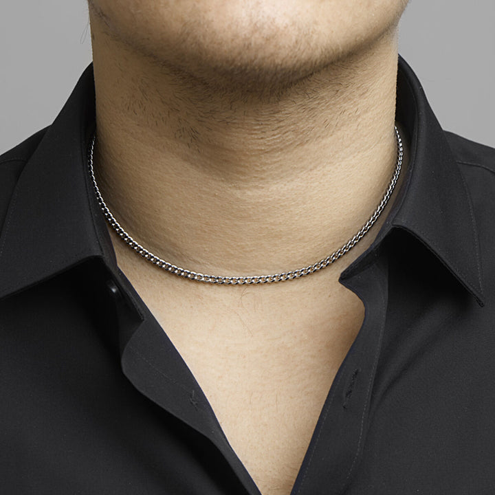 collier geslepen gourmette 4,3 mm edelstaal