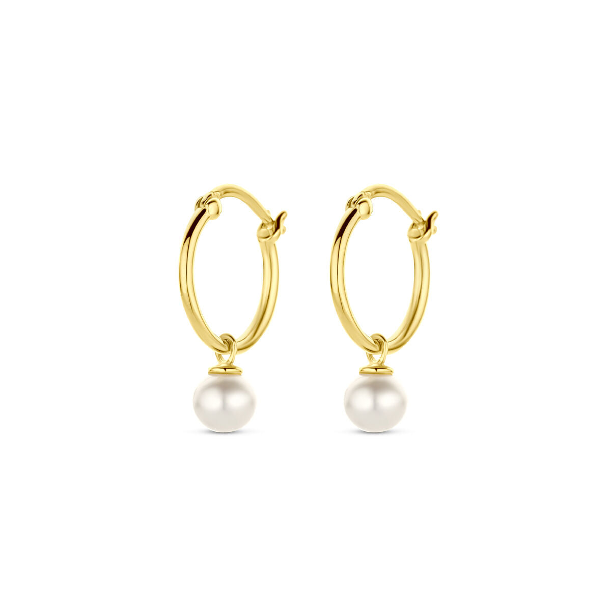 créoles perle 14K or jaune
