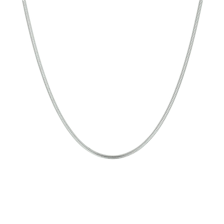 collier slang rond 1,4 mm zilver gerhodineerd