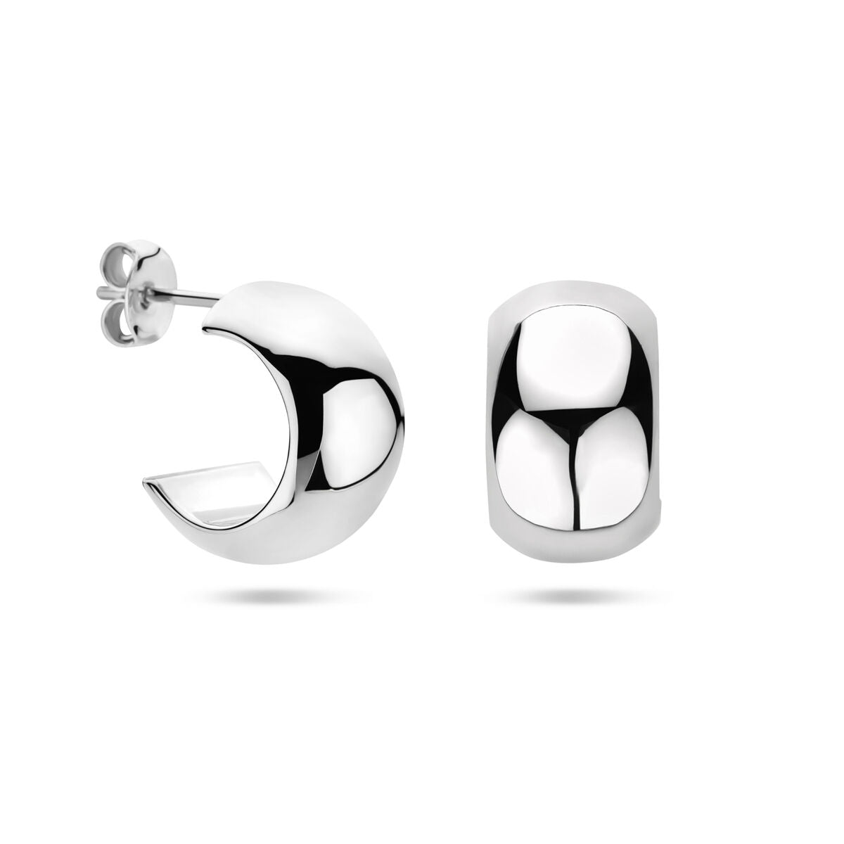 créoles argent rhodiées
