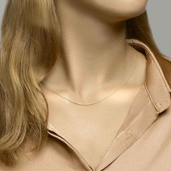 collier anker plat 1,1 mm 41 + 4 cm 3 micron zilver verguld (geel)