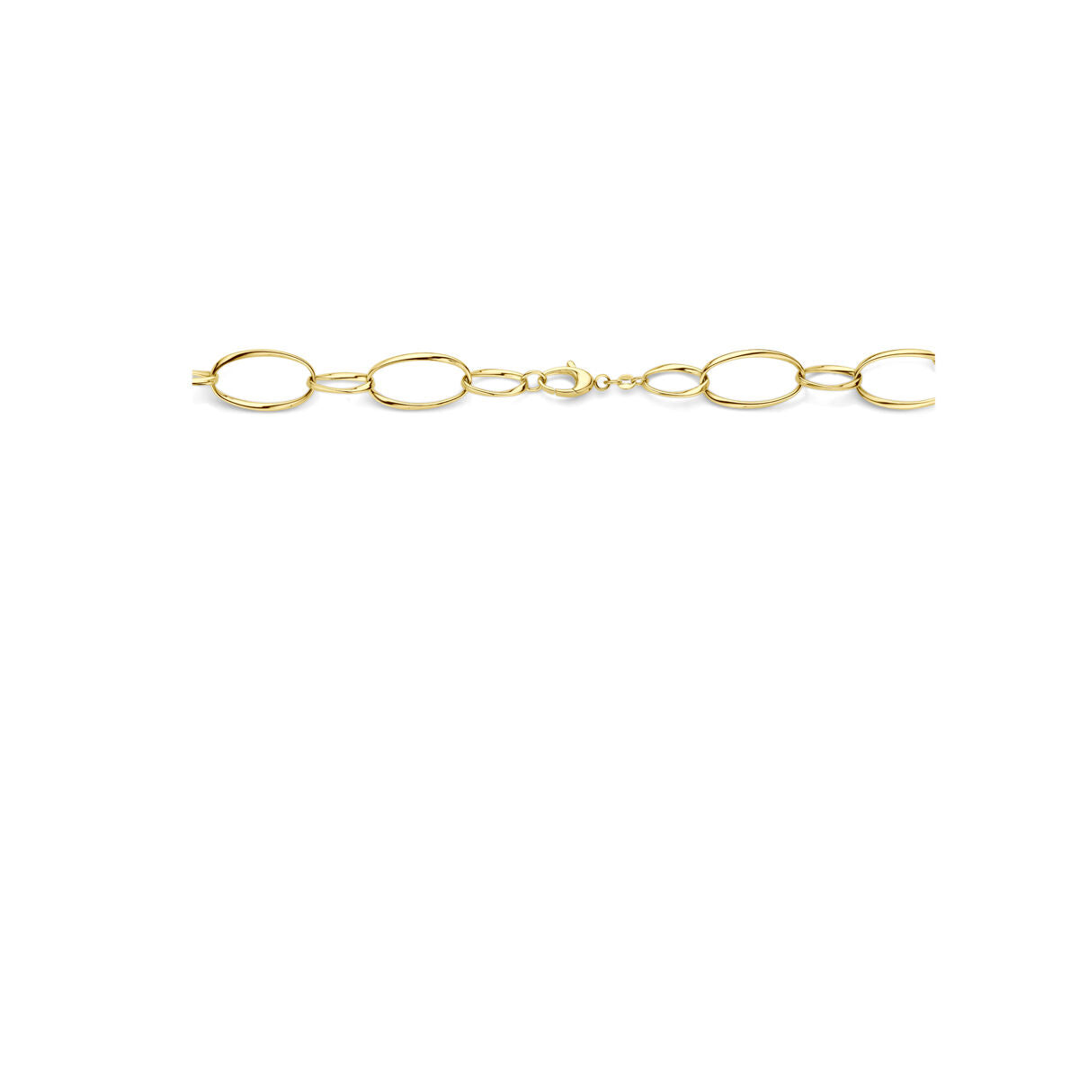 Collier pour femme en or jaune 14k avec mailles épaisses