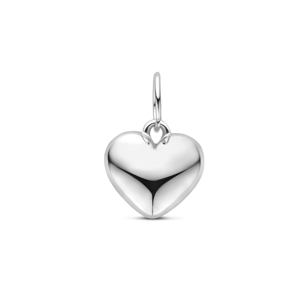 pendentif en forme de cœur de 12,5 mm en argent rhodié.