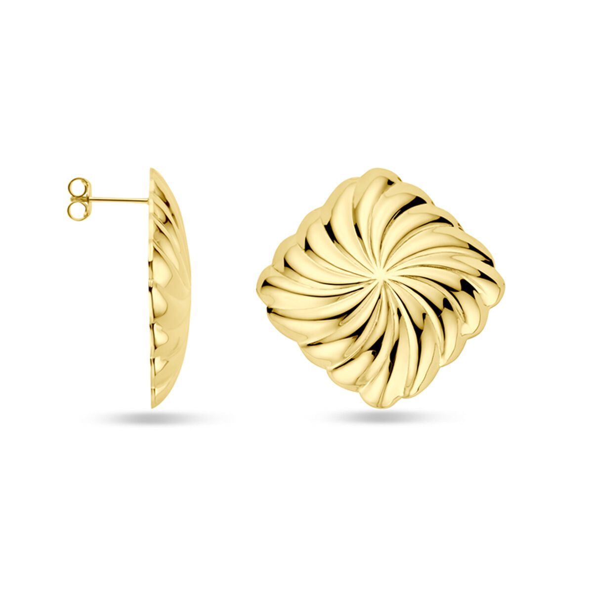 puces d'oreilles 1 micron argent plaqué or (jaune)