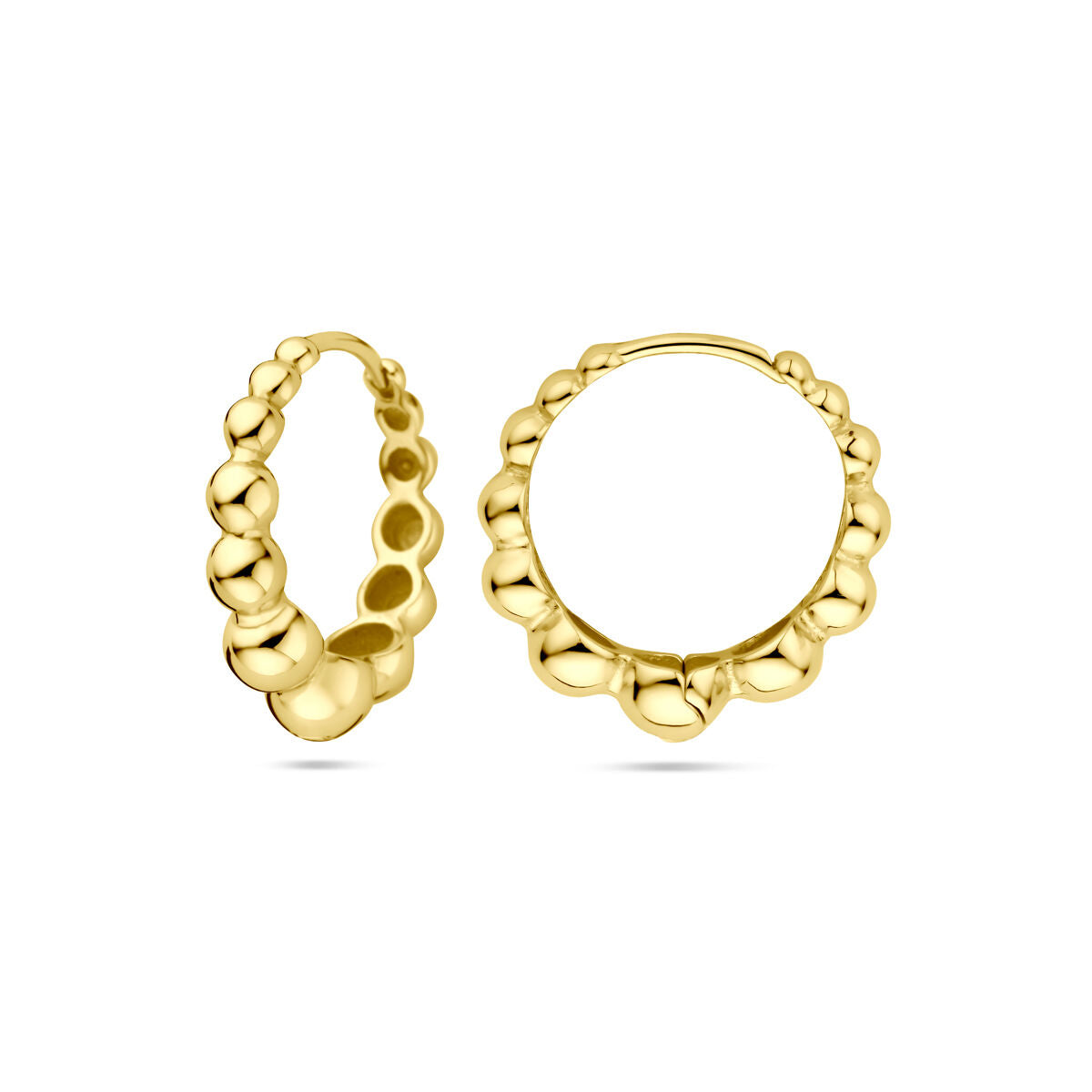 créoles 17 mm 1 micron argent plaqué or (jaune)