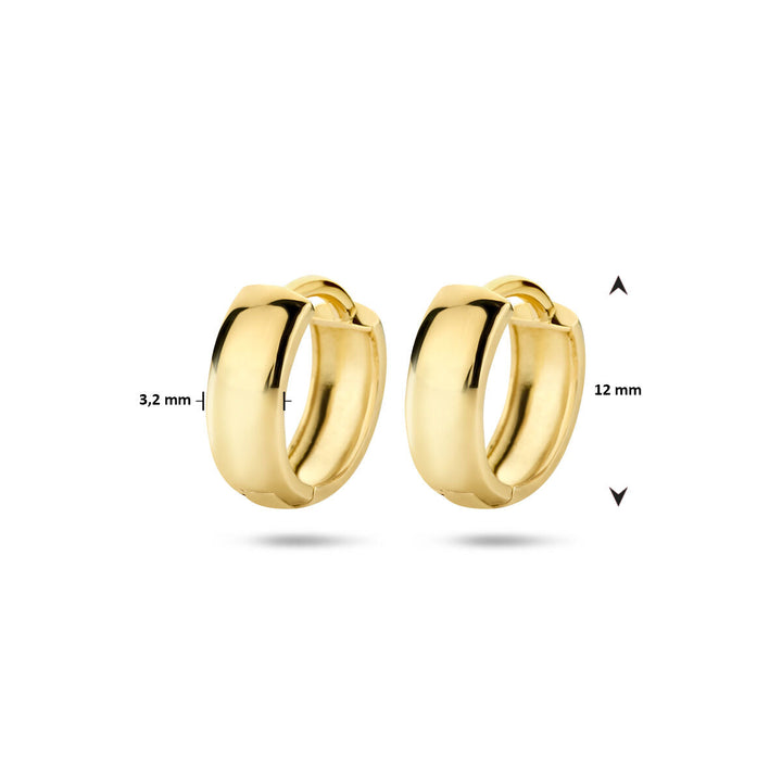 klapoorringen 14K geelgoud