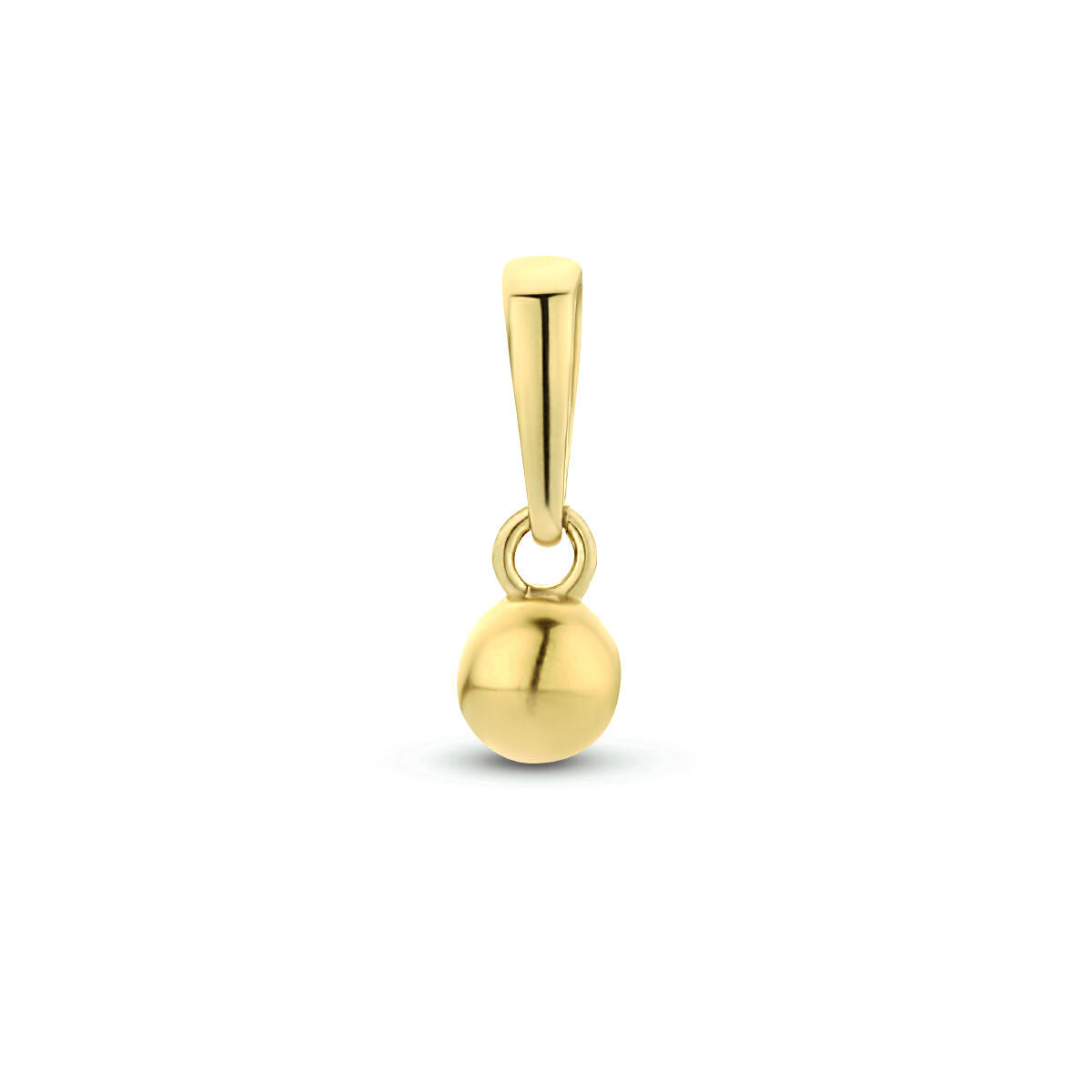 pendentif en or jaune 14K en forme de boule.