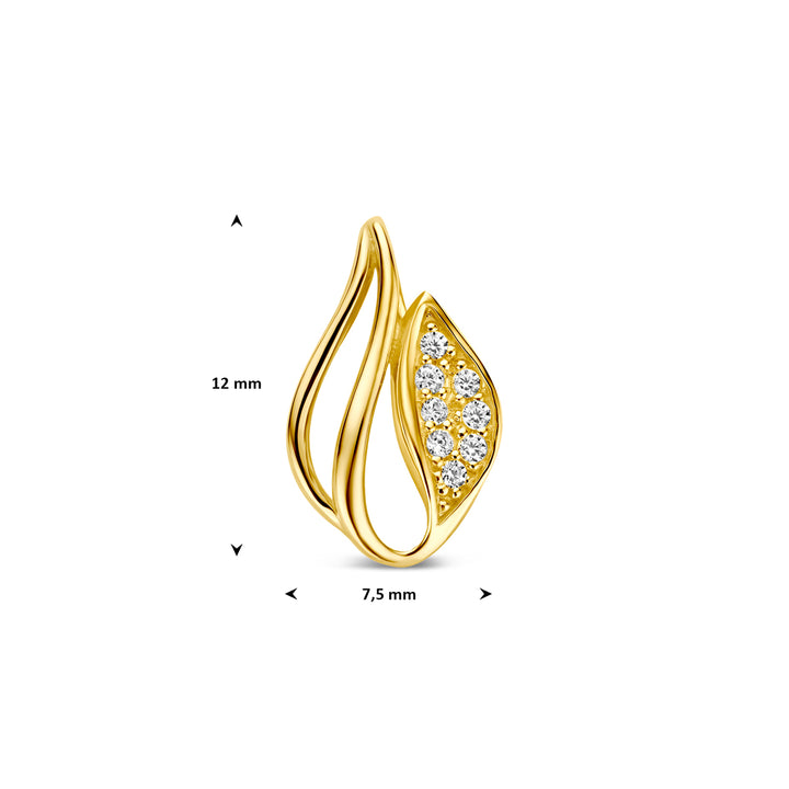 9k hanger zirkonia 9K geel