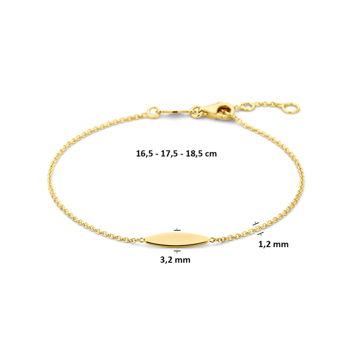 9k armband 9K geel