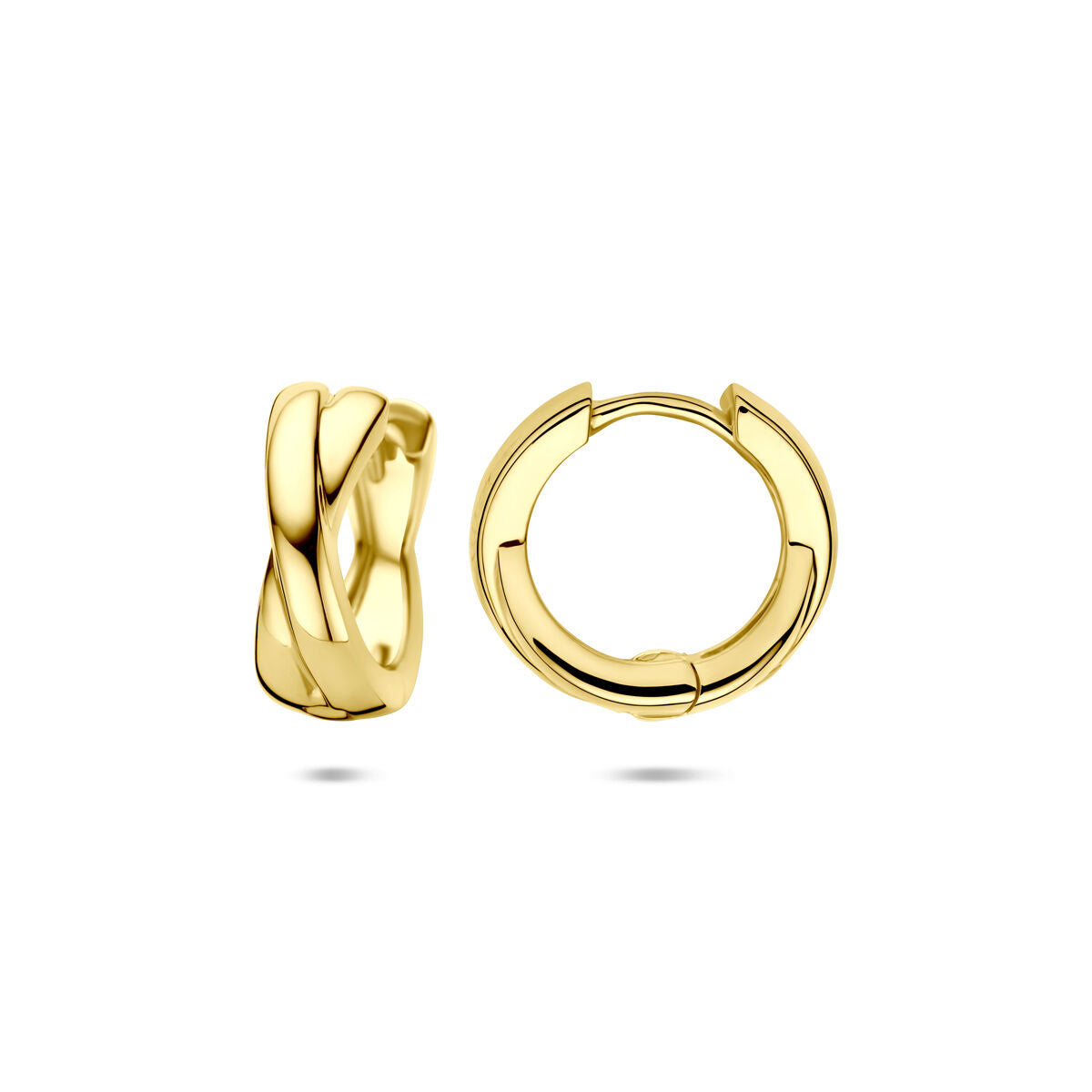 Créoles plaquées or argent pour femme – 15 x 5.5 mm
