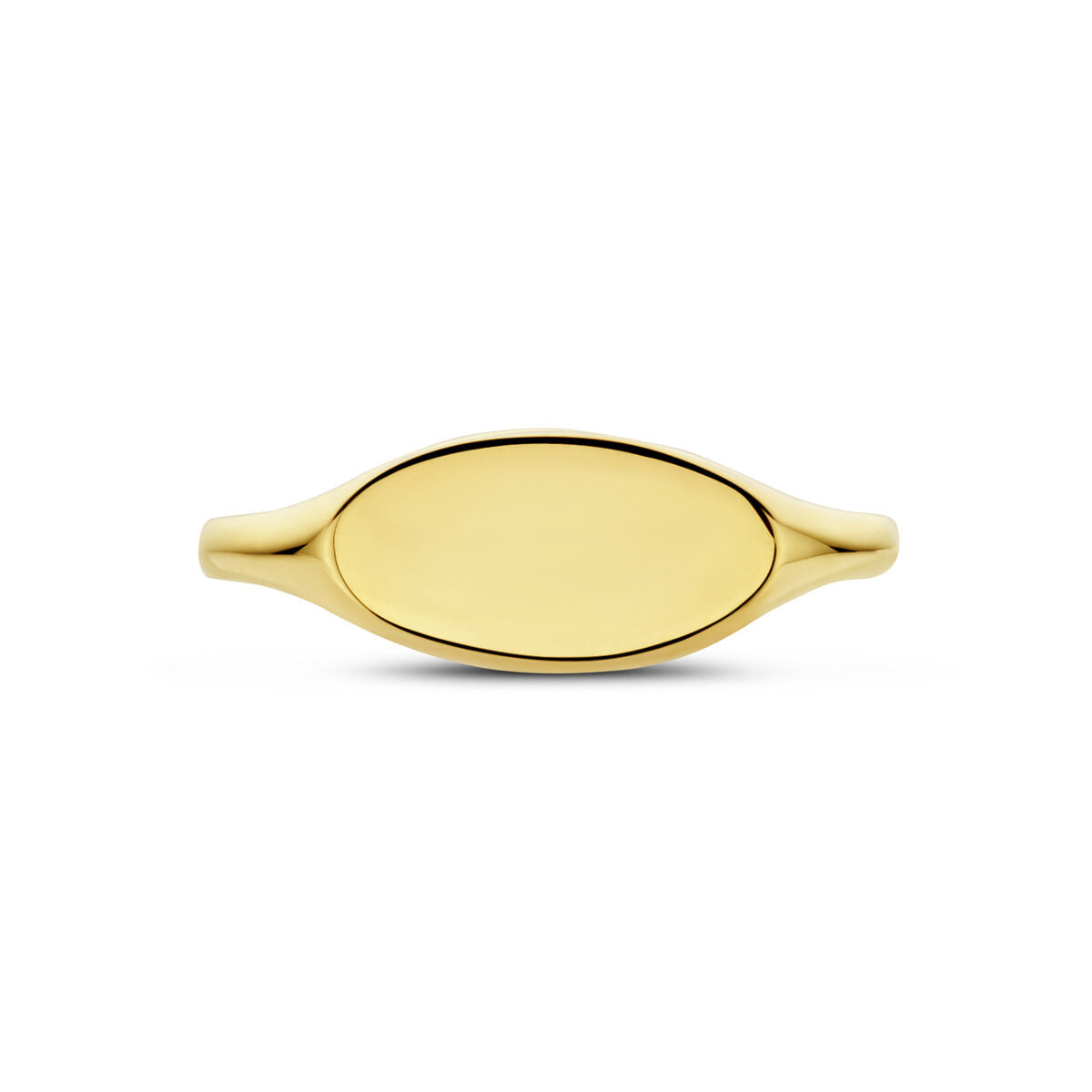 bague gravée en or jaune 14K