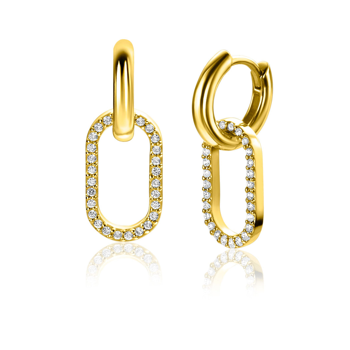Boucles d'oreilles plaqué or Zich2444