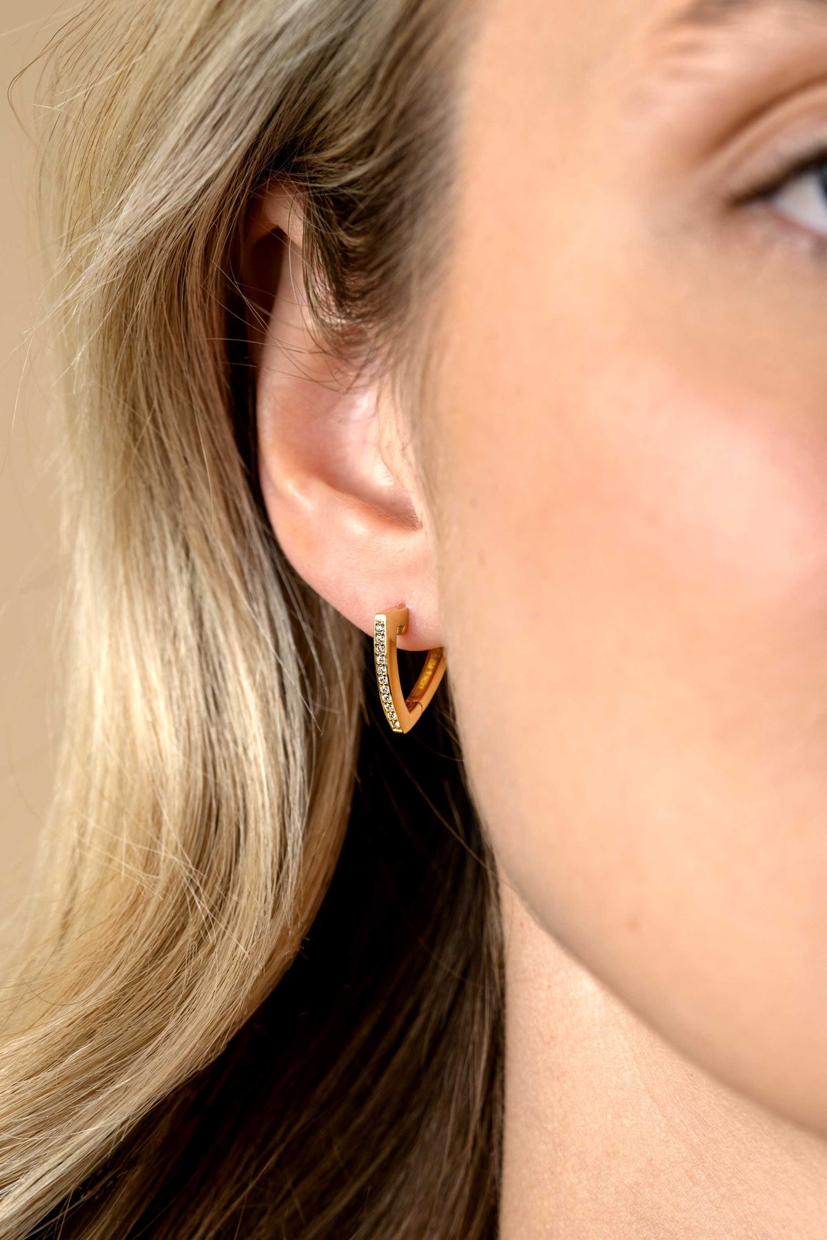 Boucles d'oreilles argent plaqué or ZIO2607