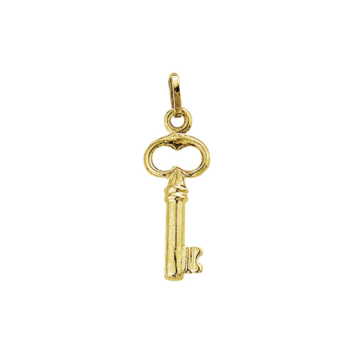 De Van der Kooij Collectie hanger sleutel 14K geelgoud heeft een sierlijk vintage ontwerp en een lus aan de bovenkant voor een ketting.