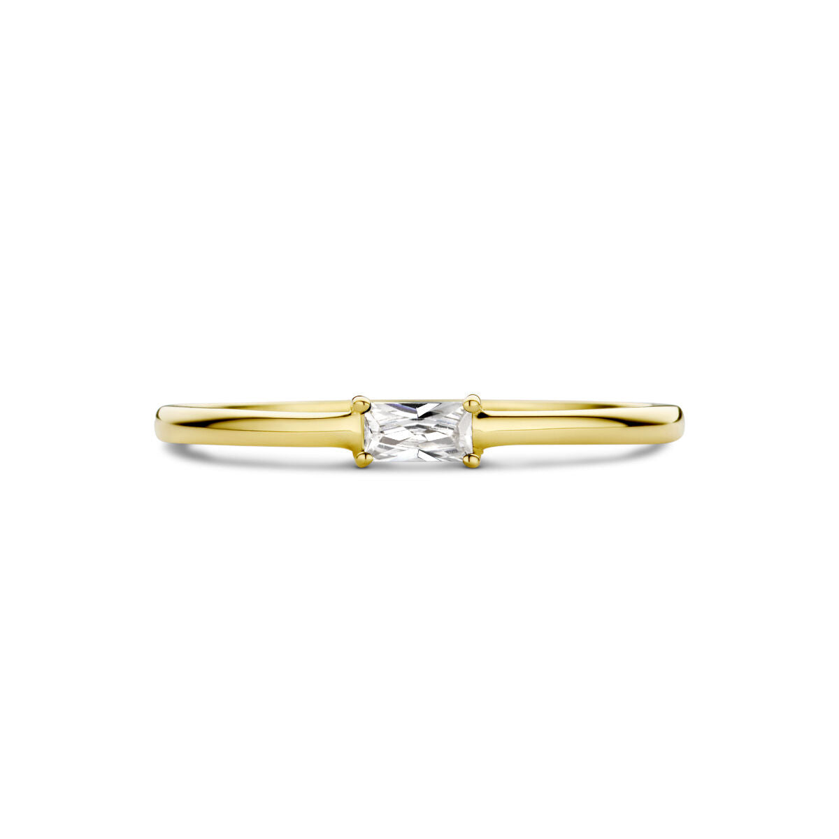 bague avec pierre précieuse zircone avril 14K or jaune