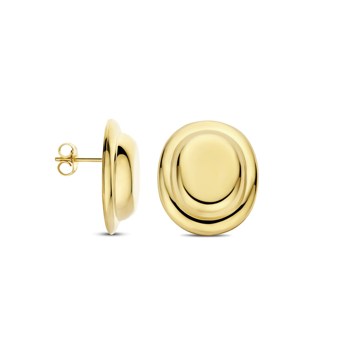puces d'oreilles 23 mm 1 micron argent plaqué or (jaune)