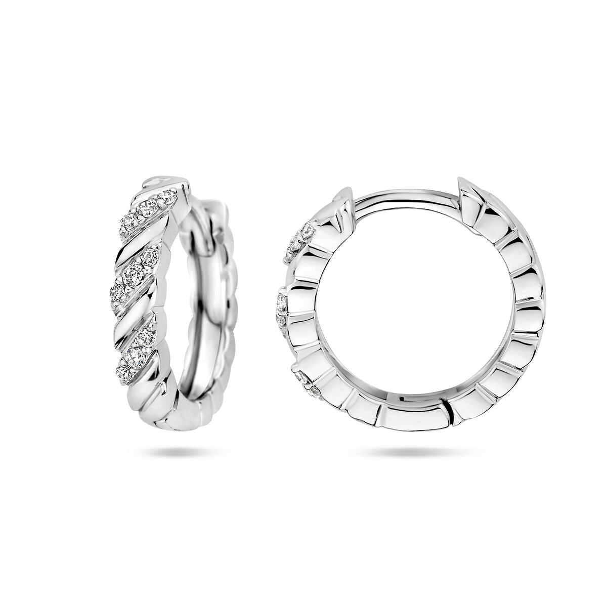 créoles zircone argent rhodié