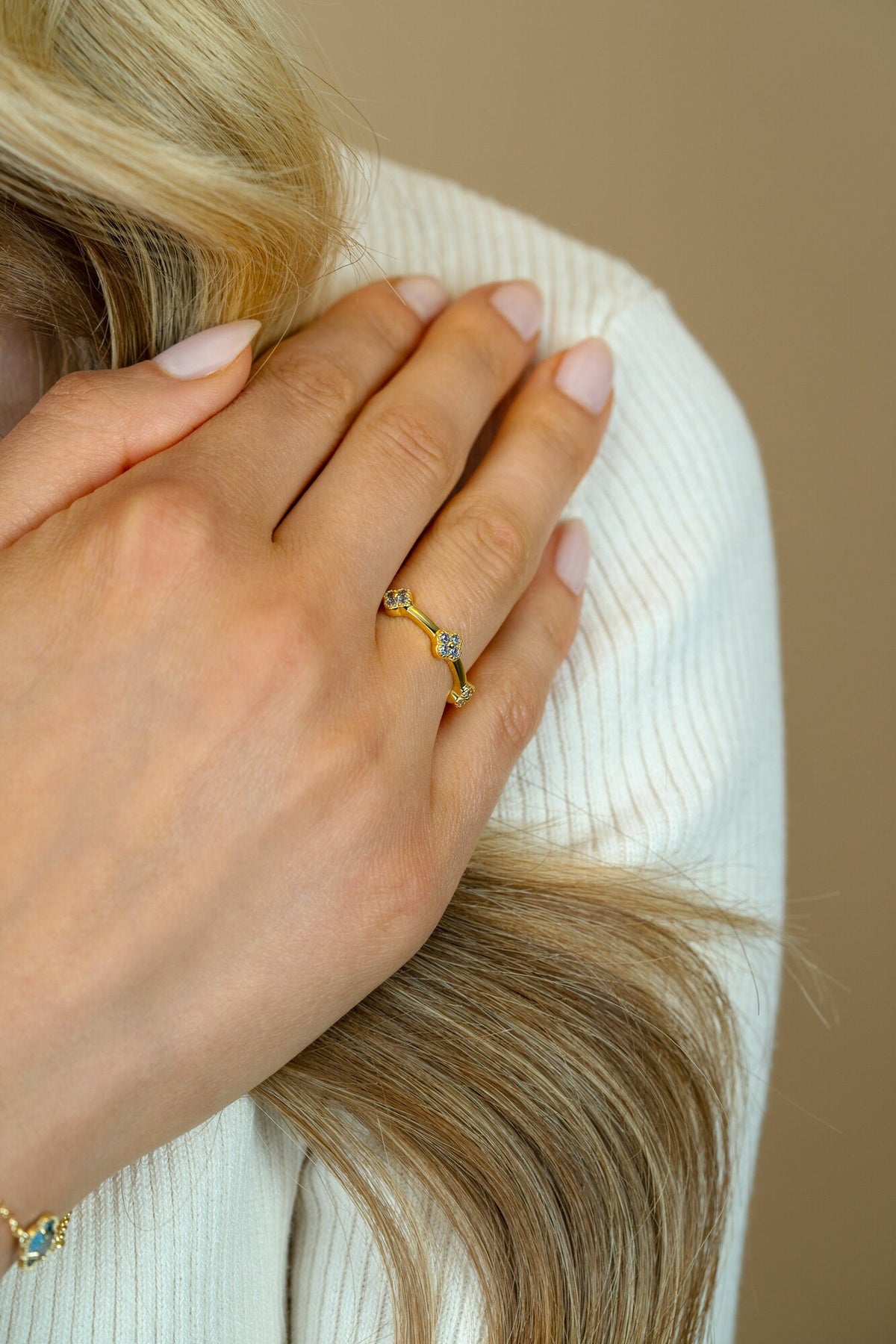 Bague plaqué or ZIR2662