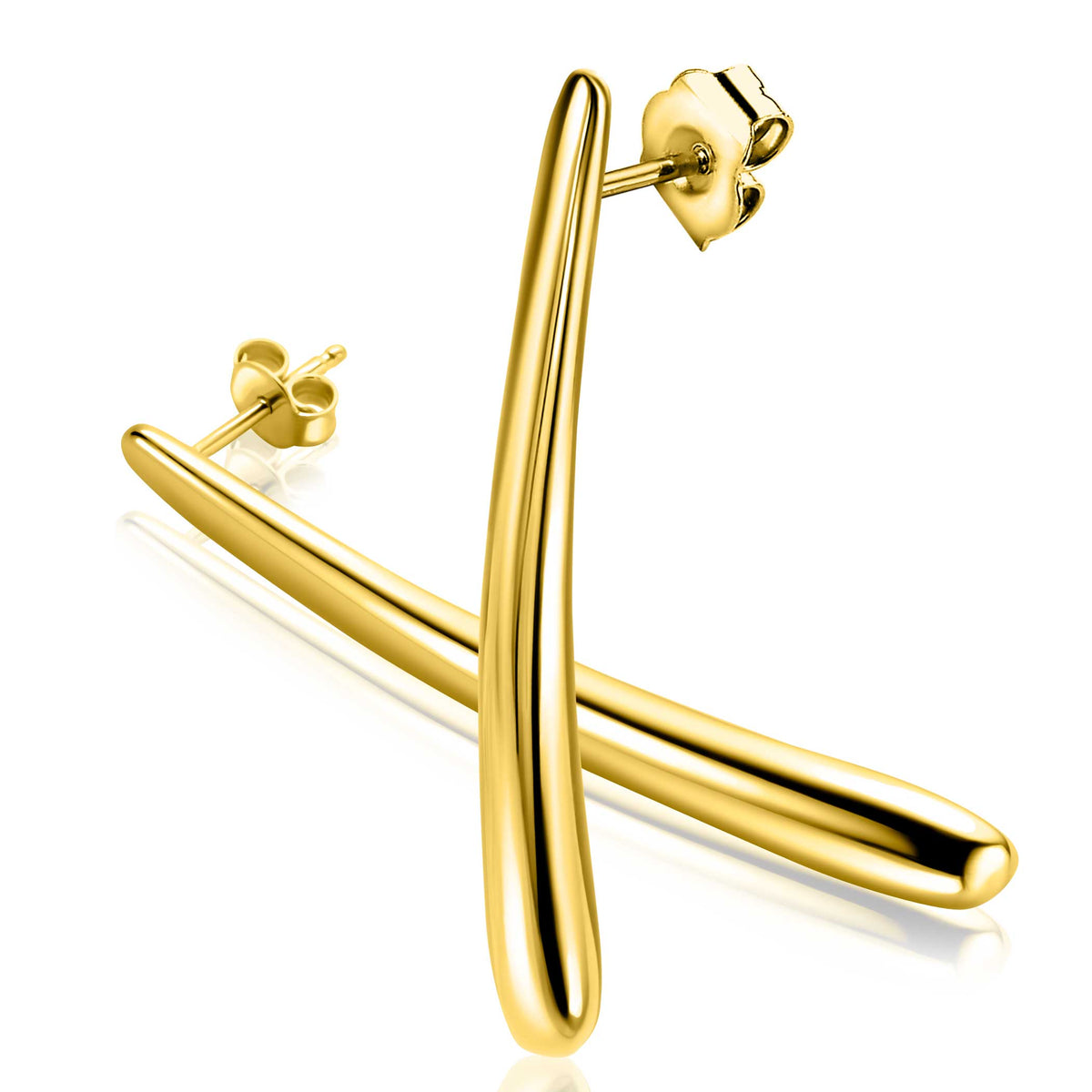 Zinzi puces d'oreilles argent plaqué or ZIO2674G
