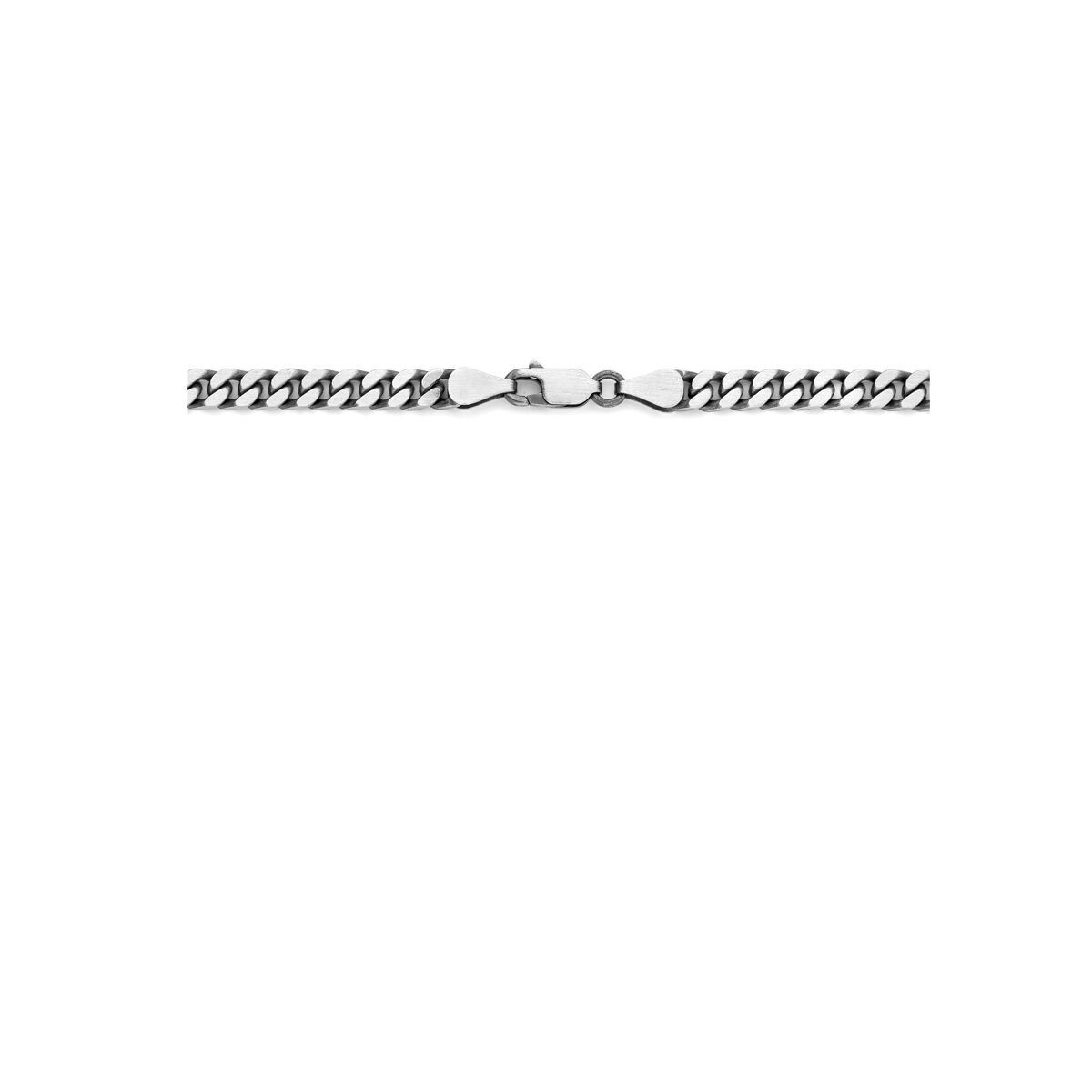 Collier en argent pour homme - collier oxi gourmette 6-facettes taillées 4,6 mm