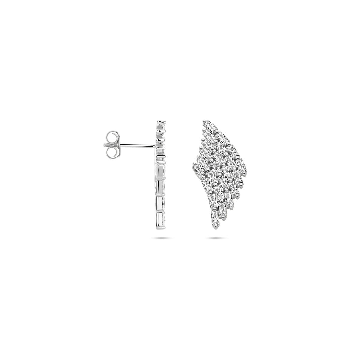 puces d'oreilles zircone 23 mm argent rhodié