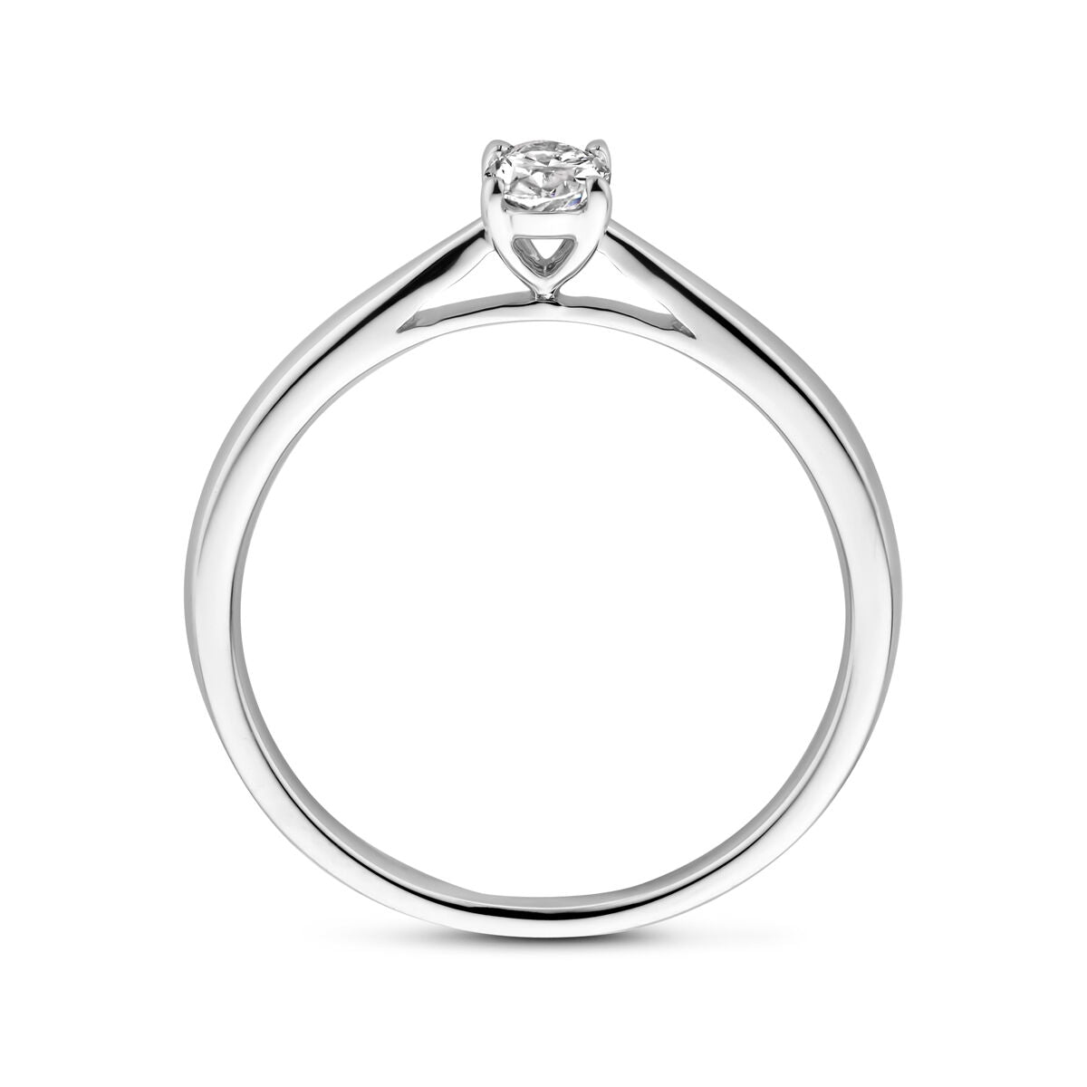 bague diamant lab grown 0.25ct h si or blanc 14K