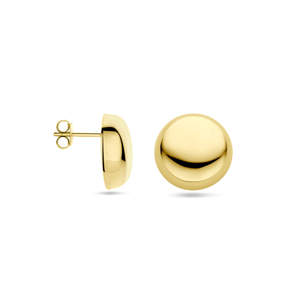 puces d'oreilles nœud 1 micron argent plaqué or (jaune)