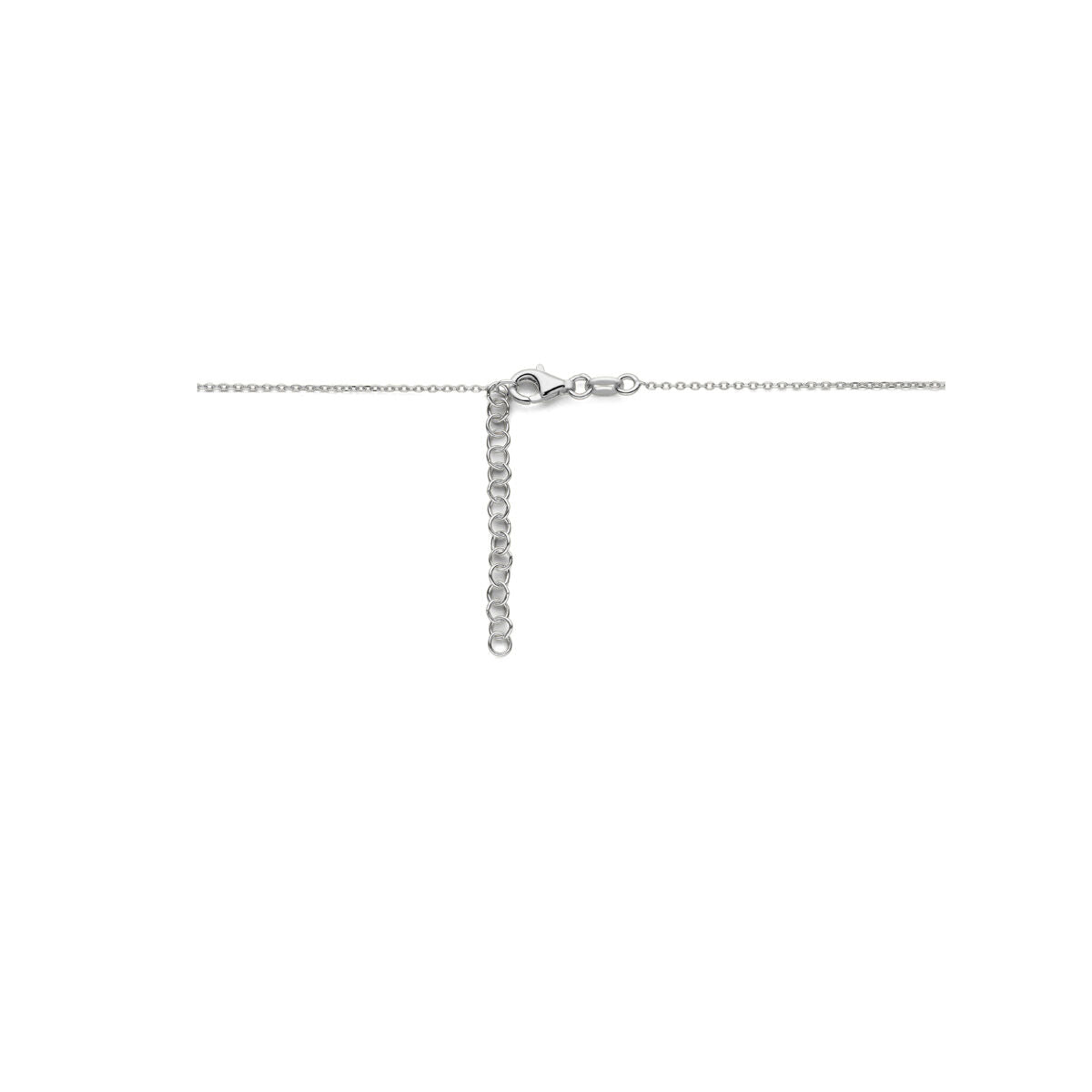 collier cœurs 41 + 4 cm argent rhodié