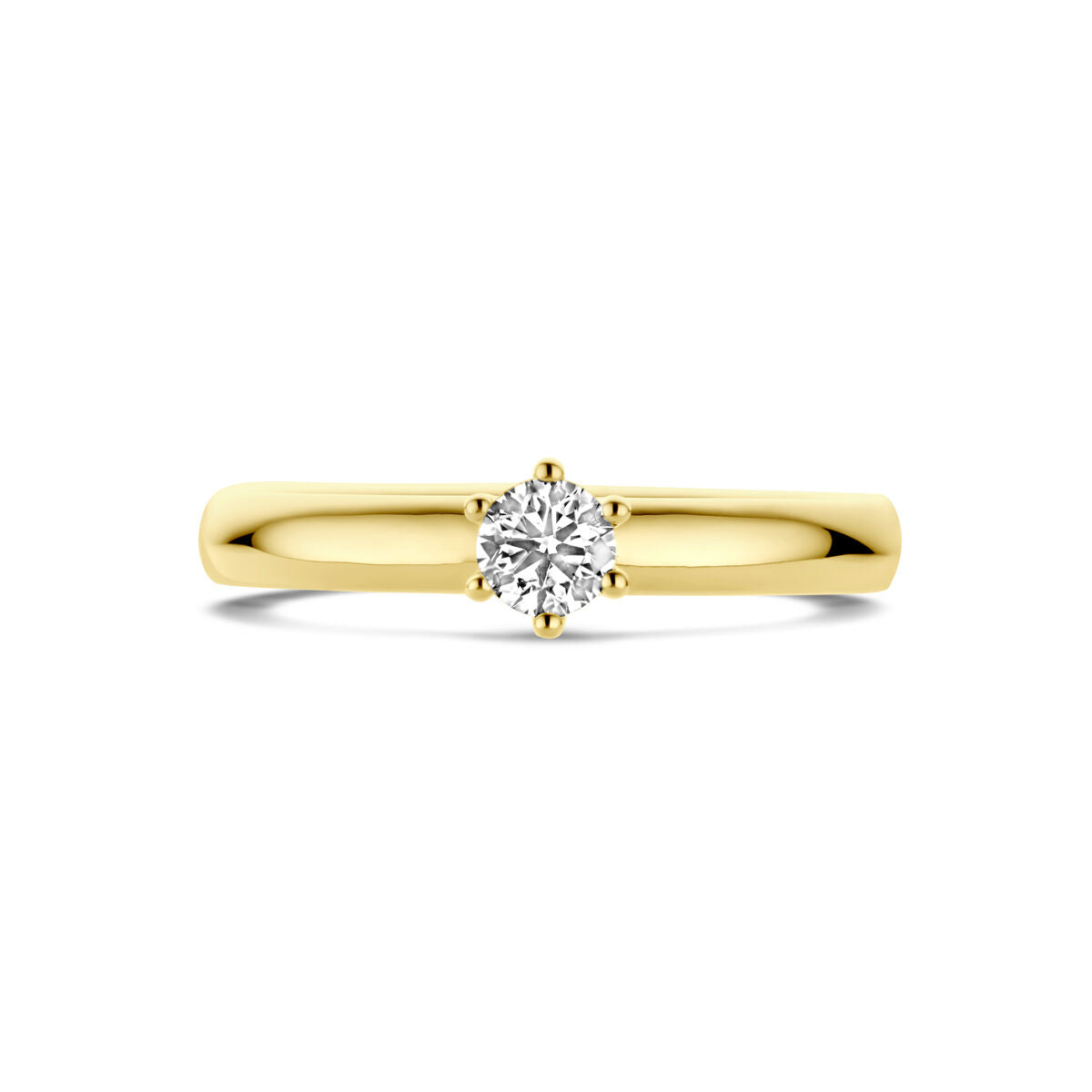 bague de fiançailles diamant 0.25ct h si or jaune 14K