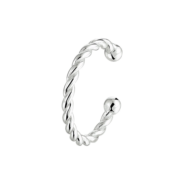 earcuff gedraaid zilver gerhodineerd