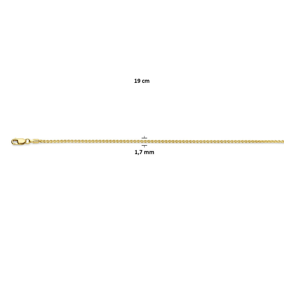 bracelet vossestaart 1,7 mm