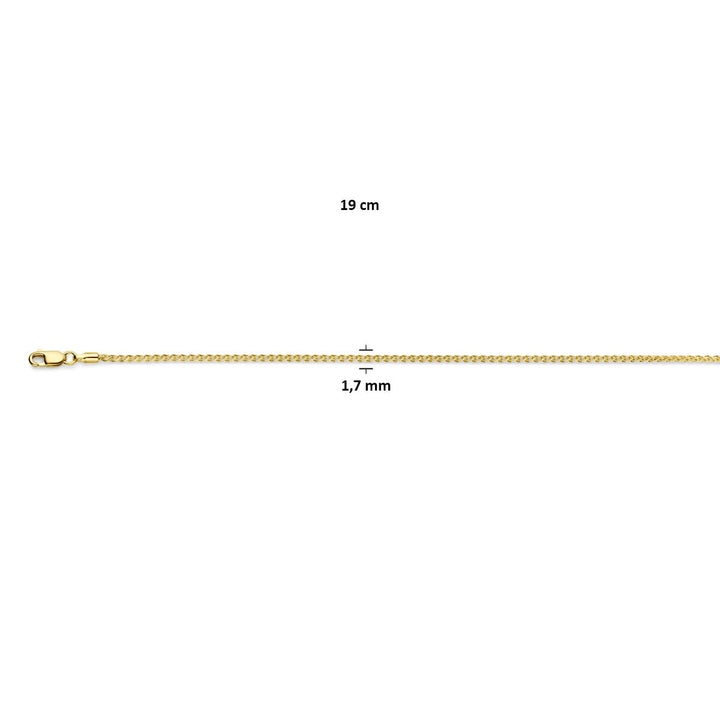 bracelet vossestaart 1,7 mm