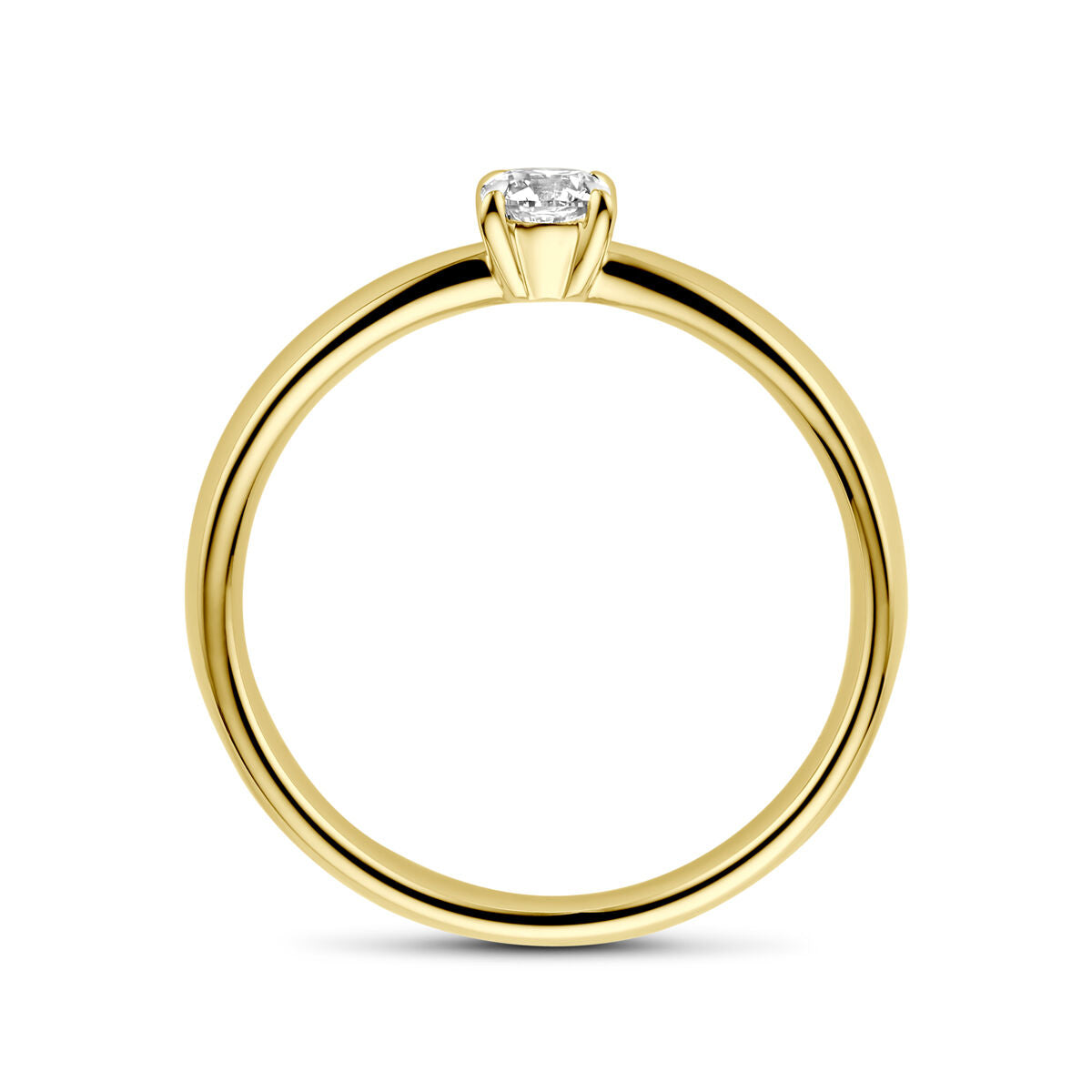bague de fiançailles diamant 0.25ct h si or jaune 14K