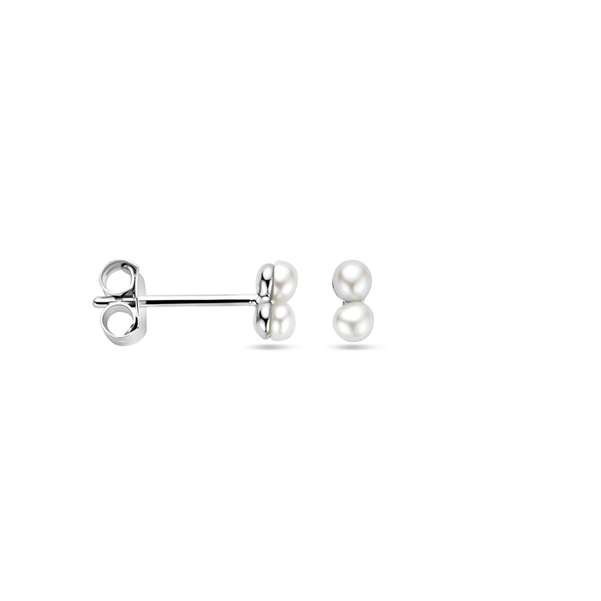 puces d'oreilles perle 5,5 mm argent rhodié