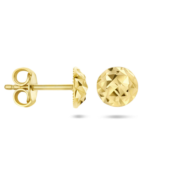 oorknoppen gediamanteerd 14K geelgoud