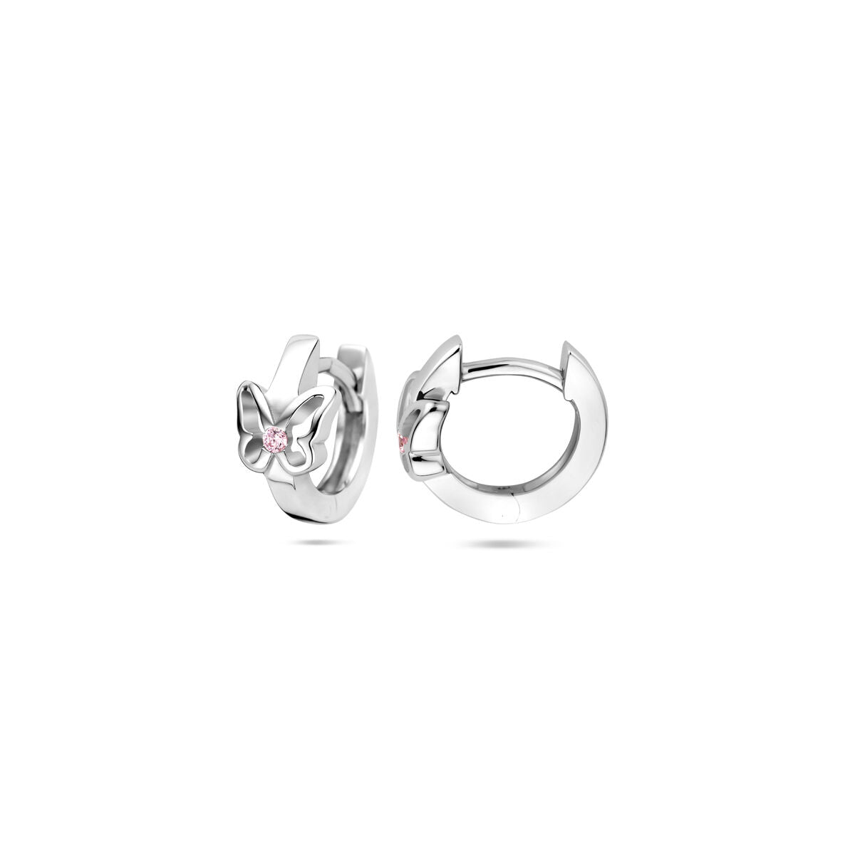 créoles papillon 10,5 mm argent rhodié