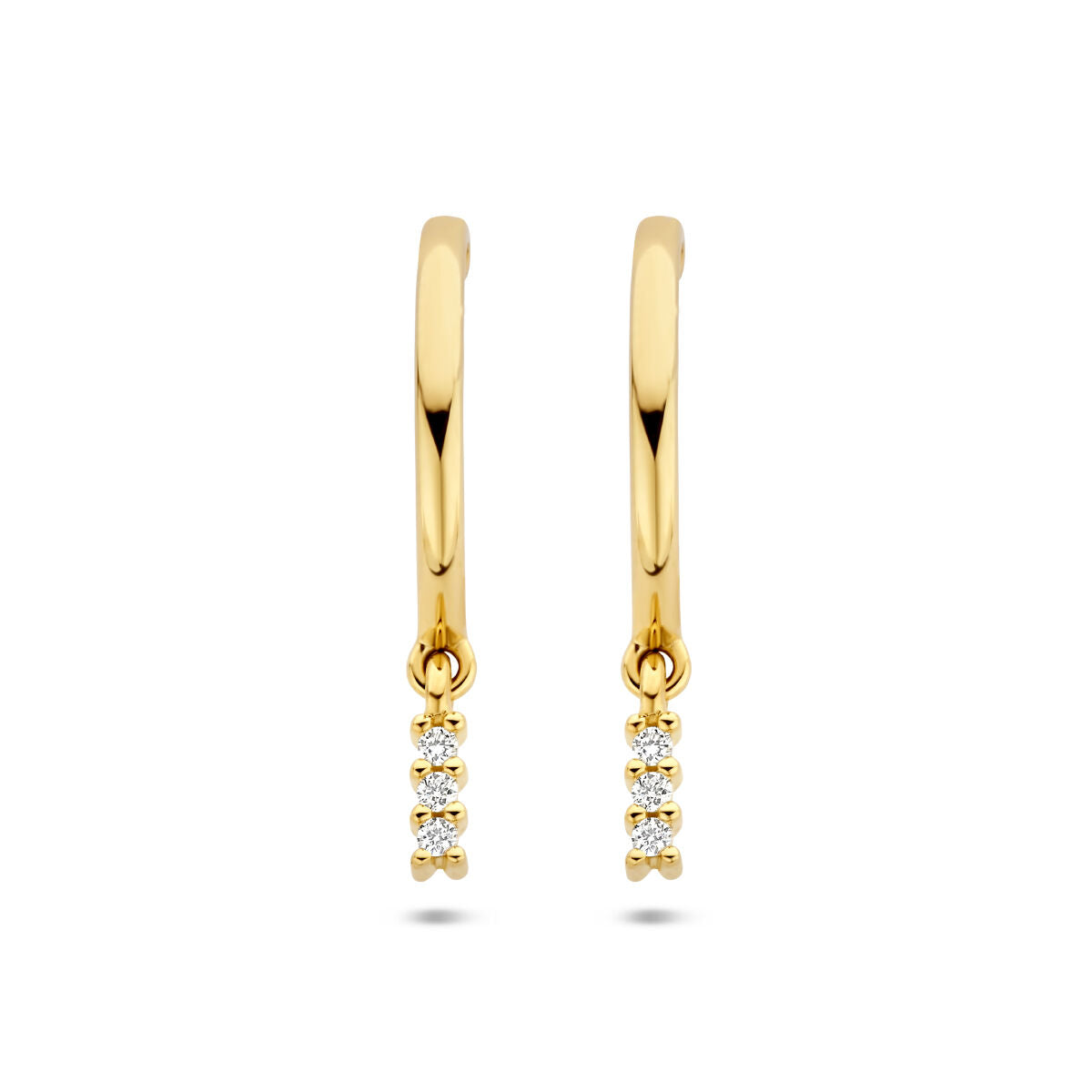 créoles diamant 0.05ct (2x0.025ct) h si or jaune 14K