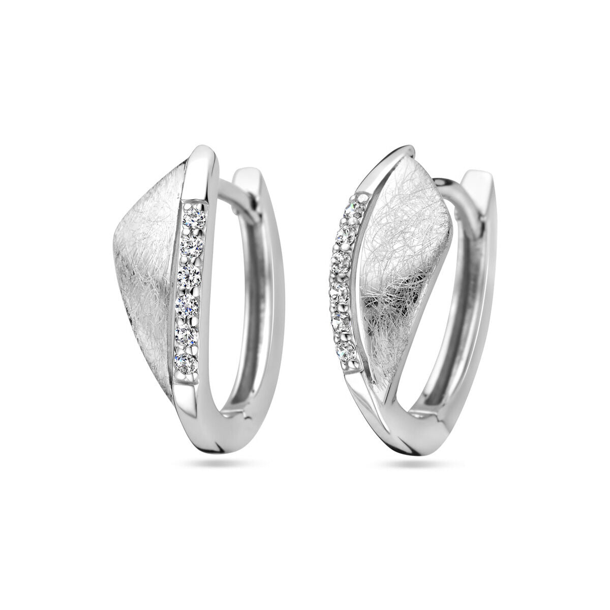 créoles zircone argent rhodié