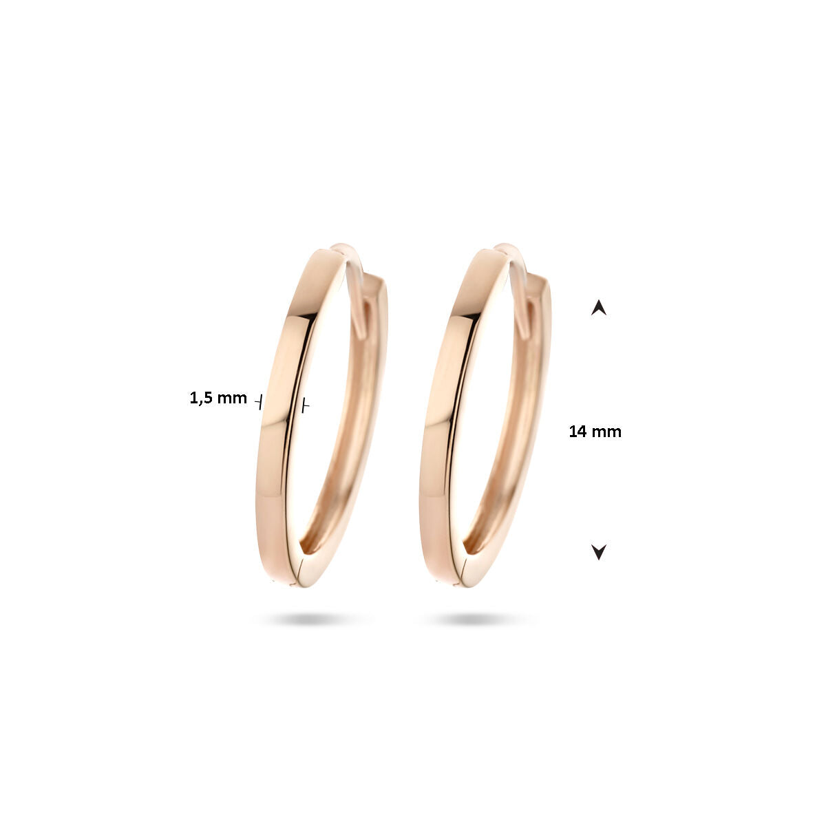 créoles 14K or rose