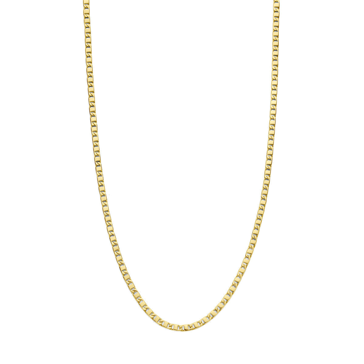 Collier en or 14K de 3,5 mm avec maillons carrés.