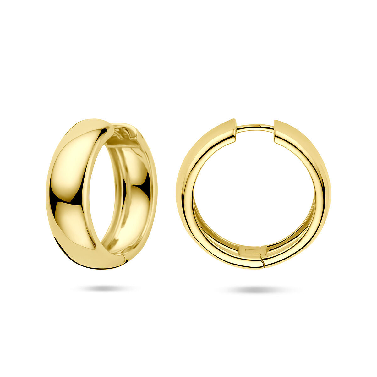 Créoles en argent plaqué or – argent 925 avec plaquage en or jaune