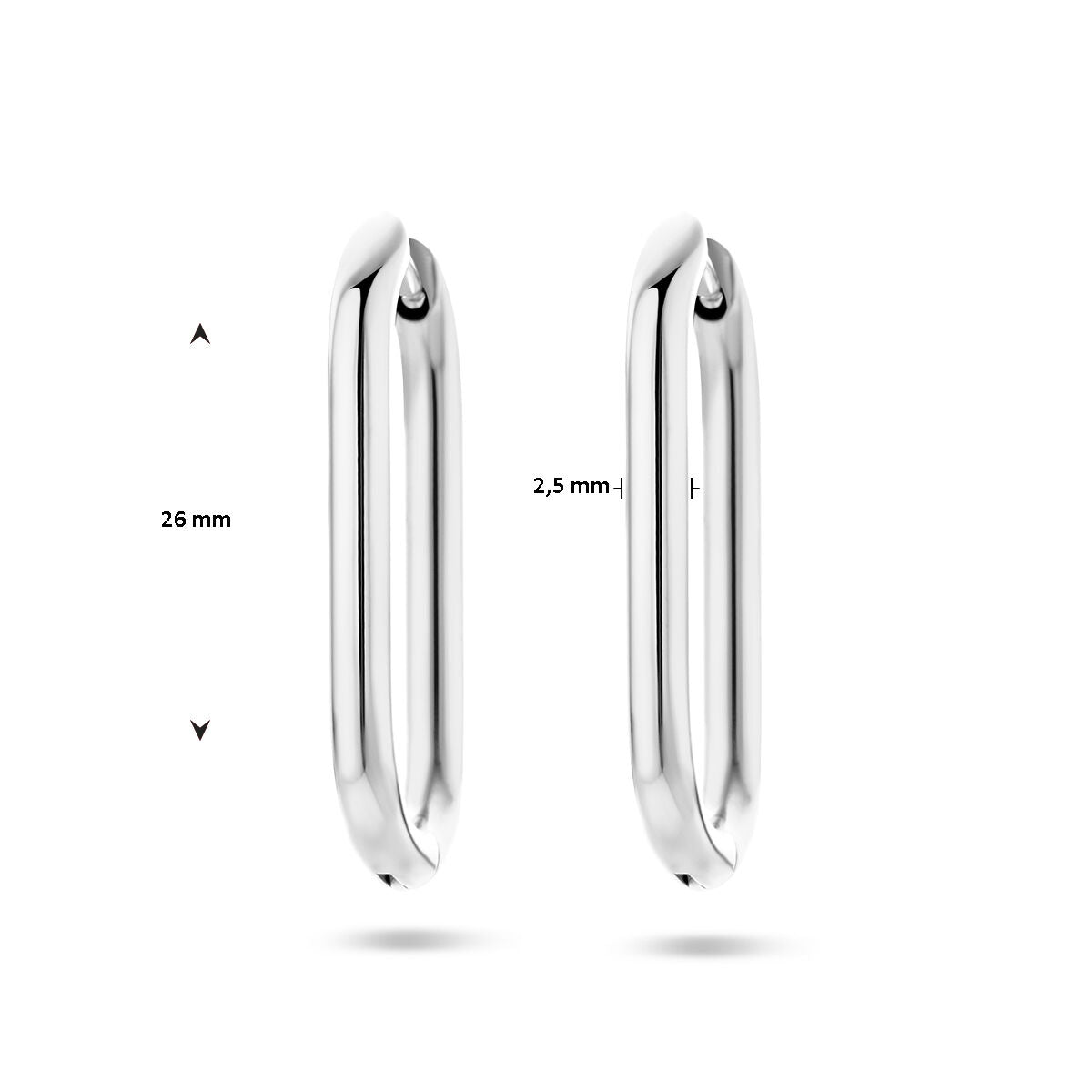 créoles paperclip acier
