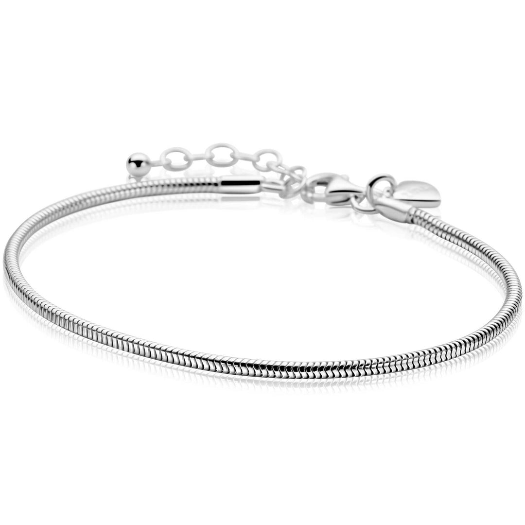 ZINZI zilveren ronde slangen armband. ZIA2849