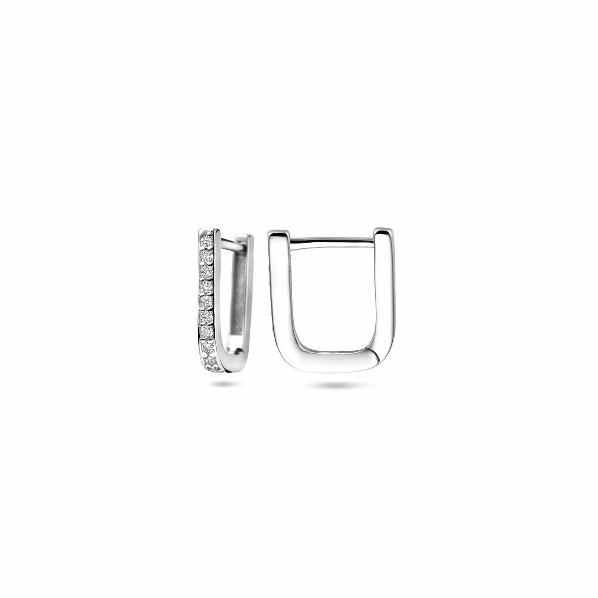 créoles zircone 12 mm argent rhodié