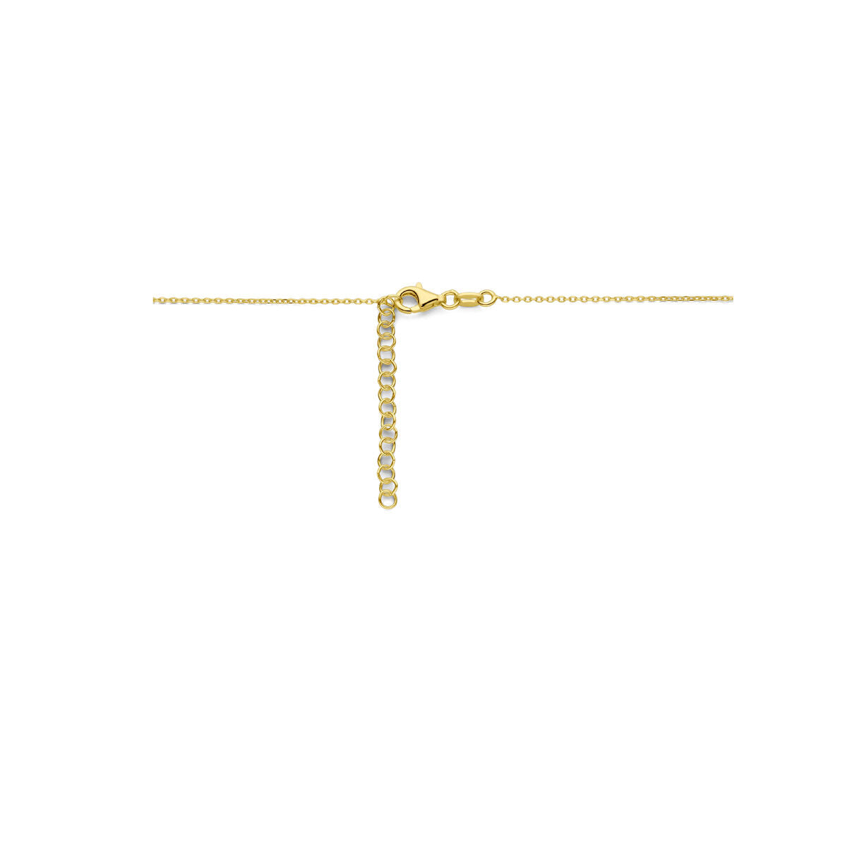collier cœurs 41 + 4 cm 3 microns argent plaqué or (jaune)