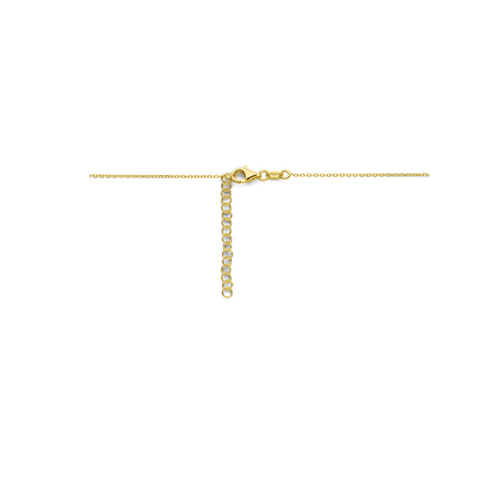 collier hartjes 41 + 4 cm 3 micron zilver verguld (geel)